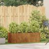 Planter Rusty 47.2"x15.7"x15.7" Weathering Steel
