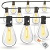 100 Foot S14 LED Edison Outdoor String Lights - Commercial Grade String Lights - Backyard Garden Gazebo – Cafe Market Light Set – Vintage Patio String
