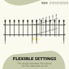 Outsunny Metal Decorative Garden Fence, 9.2' x 17.25" 5 Pack Steel Fence Panels, Decorative Border Fence for Landscape, Flower Bed, Yard Decor