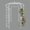 Metal Garden Arch Iron Garden Arbors Gazebo Dia81.3'' x 114.2'' High Birdcage Shape Pergola Pavilion for Wedding Ceremony Outdoor