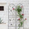 4 Pack Metal Garden Trellis 71" x 19.7" Rustproof Trellis for Climbing Plants Outdoor Flower Support Dragonfly Deco Black