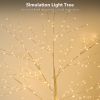 6ft Lighted Indoor & Outdoor Birch Tree, Christmas Holiday Decorations, Artificial Tree with LED Lights, Christmas Tree