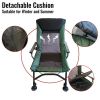 Camping Lounge Chair, Portable Folding Reclining Camping Chair with Adjustable backrest for Indoor and Outdoor Camping Beach Hiking Fishing