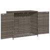 Patio Storage Cabinet Gray 32.7"x17.7"x29.9" Poly Rattan
