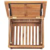 Patio Storage Box 23.6"x19.7"x22.8" Solid Teak Wood