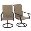 old SKU: 64596337 2pcs Patio Swivel Chairs ,Outdoor Garden Bench , Garden chair , Swivel Chairs Set of 2