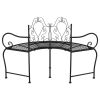 Tree Bench 59.1" Black Steel