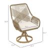 Outdoor Garden Bench , Garden chair , Swivel Chairs Set of 2