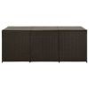 Patio Storage Box Poly Rattan 70.9"x35.4"x27.6" Brown