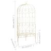 Patio Bench 37.4" Iron Antique White