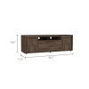 Lyon Tv Stand for TV´s up 55"; One Cabinet; Double Door -Dark Walnut