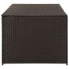 Patio Storage Box Poly Rattan 70.9"x35.4"x27.6" Brown