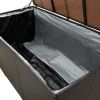 Patio Storage Box Poly Rattan 70.9"x35.4"x27.6" Brown