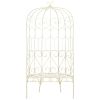 Patio Bench 37.4" Iron Antique White