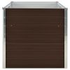 Raised Garden Bed Brown 63"x31.5"x30.3" Galvanized Steel