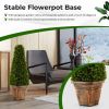 3 Feet Artificial Boxwood Topiary Tree with Cement Flowerpot