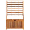 Storage Box with Trellis 39"x19.7"x63" Solid Wood Acacia