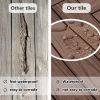 12"x12" Square Outdoor Square Teak Deck Tiles, 6PCS Patio Interlocking Flooring Tiles, Brown