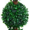 Artificial Boxwood Plant with Pot Ball Shaped Green 35.4"