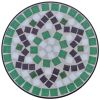 Mosaic Side Table Plant Table Green White