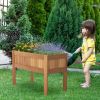 1PC Wooden Raised Garden Bed Solid Wood Elevated Planter Box with Legs