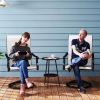 old SKU: 17761954 2pcs Patio Swivel Chairs ,Outdoor Garden Bench , Garden chair , Swivel Chairs Set of 2