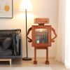 Black Walnut Robot Storage Cabinet, Accent Furniture, Side table