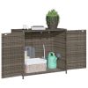 Patio Storage Cabinet Gray 32.7"x17.7"x29.9" Poly Rattan