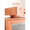 Black Walnut Robot Storage Cabinet, Accent Furniture, Side table