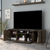Lyon Tv Stand for TV´s up 55"; One Cabinet; Double Door -Dark Walnut