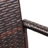 2pcs High Bar Chair Brown Gradient