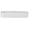Garden Raised Bed 94.5"x31.5"x17.3" Galvanized Steel Silver