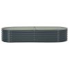 Garden Raised Bed 94.5"x31.5"x17.3" Galvanized Steel Gray