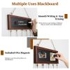 Bikoney Picture Frames Collage Wall Decor Photo Hanging Display Picture Board Wood Rustic Frames for Home Dorm Room Decor with Blackboard and 30 Clips