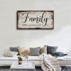 Family Canvas Wall Art for Living Room,Family is The Greatest Gift Word Painting,Family Wall Decor