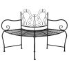 Tree Bench 59.1" Black Steel