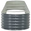 Garden Raised Bed 157.5"x31.5"x17.3" Galvanized Steel Gray