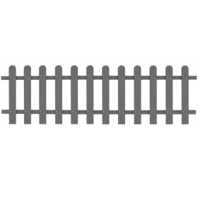 Picket Fence WPC 78.7"x23.6" (Color: Grey)
