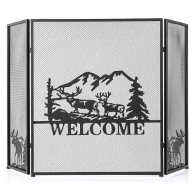 52 x 31 Inch Fireplace Screen (Style: B)