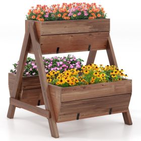 Vertical Raised Garden bed with 3 Wooden Planter Boxes (size: S)