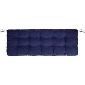 Bench Seat Cushion For Indoor Outdoor Furniture Non Slip Long Chair Cushion with Ties Strap Waterproof Swing Cushion 51.18x19.68IN For Garden Patio Ba (Type: Normal_8_Navy)