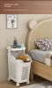 Stitched Laundry Basket Household Dirty Clothes Storage Basket Bathroom Partition Floor to Floor Shelf Narrow