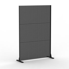Metal Privacy Screen, Freestanding Outdoor Indoor Divider, Decorative Privacy Screen Panels for Balcony Patio Garden, Rhombus-Shaped (Color: as Pic)
