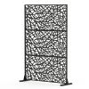 Metal Privacy Screens and Panels with Free Standing, Freestanding Outdoor Indoor Privacy Screen, Decorative Privacy Screen for Balcony Patio Garden