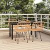 5 Piece Patio Dining Set Poly Rattan