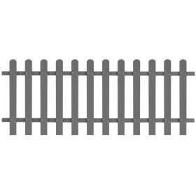 Picket Fence WPC 78.7"x31.5" (Color: Grey)