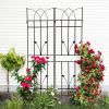 2 Pack Metal Garden Trellis 71" x 17.7" Rustproof Trellis for Climbing Plants Outdoor Flower Support