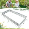 Metal Galvanized Raised Garden Bed with Open-Ended Base