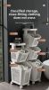 Stitched Laundry Basket Household Dirty Clothes Storage Basket Bathroom Partition Floor to Floor Shelf Narrow
