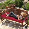 Bench Seat Cushion For Indoor Outdoor Furniture Non Slip Long Chair Cushion with Ties Strap Waterproof Swing Cushion 51.18x19.68IN For Garden Patio Ba